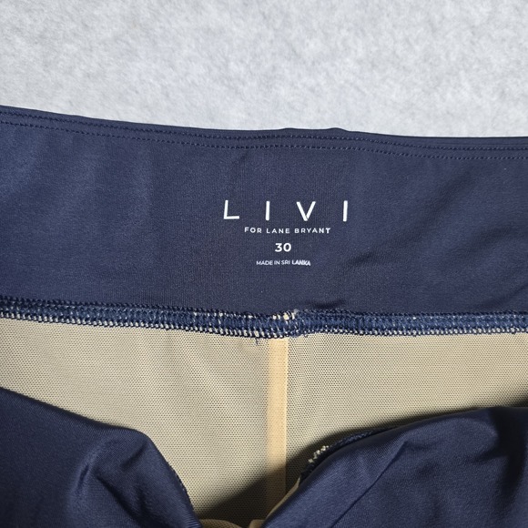 LIVI Lane Bryant Womens Size 30 Beach Resort Blue Active Pull On Tie Swim Shorts - Picture 2 of 8